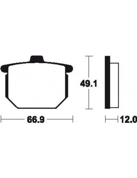 Plaquettes de frein TECNIUM route organique - MA8