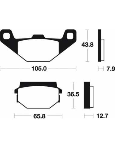 Plaquettes de frein TECNIUM Scooter organique - ME245