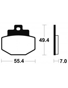 Plaquettes de frein TECNIUM Scooter organique - ME272 2