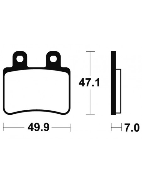 Plaquettes de frein TECNIUM Scooter organique - ME273
