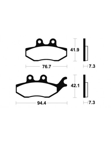 Plaquettes de frein TECNIUM Scooter organique - ME280