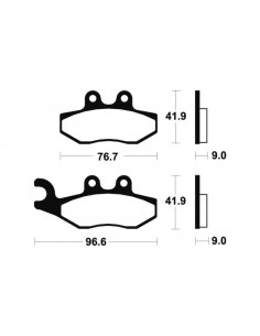 Plaquettes de frein TECNIUM Scooter organique - ME286 2