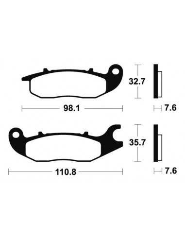Plaquettes de frein TECNIUM Scooter organique - ME297