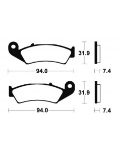 Plaquettes de frein TECNIUM MX/Quad métal fritté - MO103 2