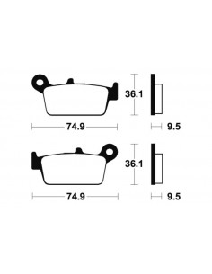 Plaquettes de frein TECNIUM MX/Quad métal fritté - MO104 2