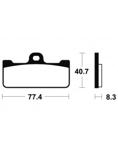 Plaquettes de frein TECNIUM Racing métal fritté carbone - MCR195 2