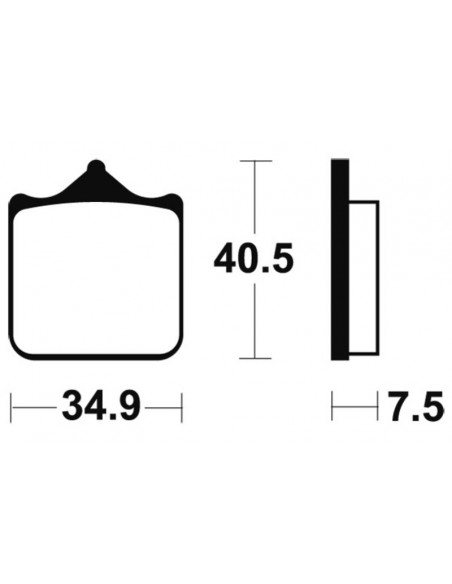Plaquettes de frein TECNIUM Racing métal fritté carbone - MCR262