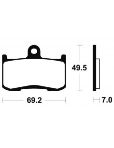 Plaquettes de frein TECNIUM Racing métal fritté carbone - MCR282 2