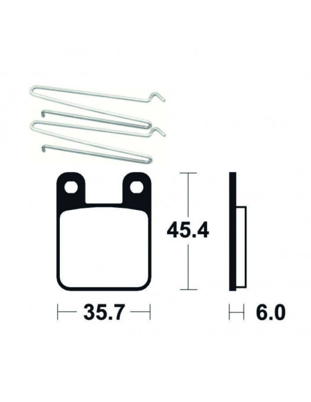 Plaquettes de frein TECNIUM Scooter organique - ME319