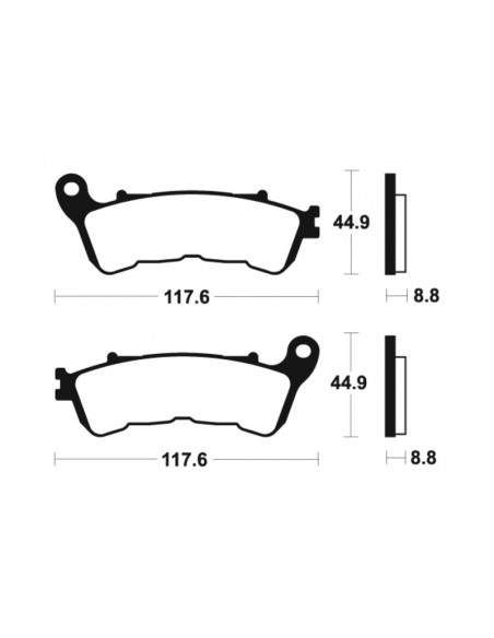 Plaquettes de frein TECNIUM Scooter organique - ME328