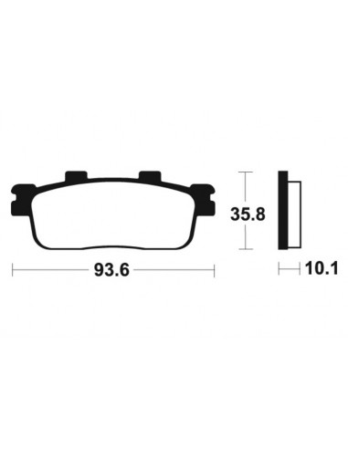 Plaquettes de frein TECNIUM Scooter organique - ME347