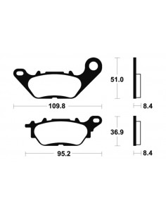 Plaquettes de frein TECNIUM Scooter organique - ME358