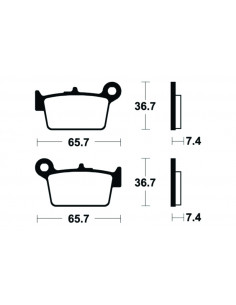 Plaquettes de frein TECNIUM Scooter organique - ME361 2