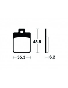Plaquettes de frein TECNIUM Scooter organique - ME368 2