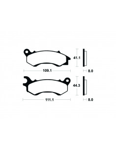 Plaquettes de frein TECNIUM Scooter organique - ME373 2
