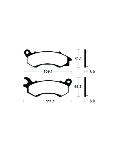 Plaquettes de frein TECNIUM Scooter organique - ME373