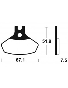 Plaquettes de frein TECNIUM MX/Quad métal fritté - MO407 2