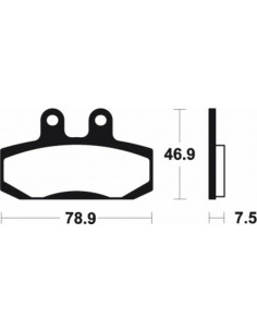 Plaquettes de frein TECNIUM Scooter organique - ME196 2