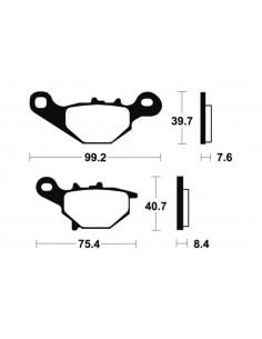 Plaquettes de frein TECNIUM Scooter organique - ME202