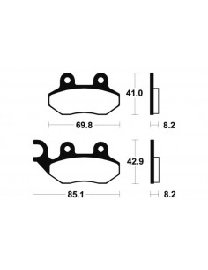 Plaquettes de frein TECNIUM Scooter organique - ME208 2