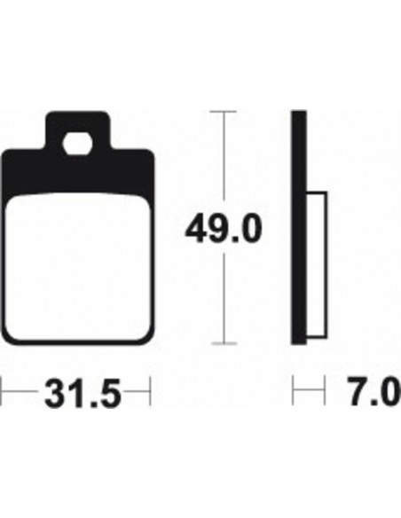Plaquettes de frein TECNIUM Scooter organique - ME212