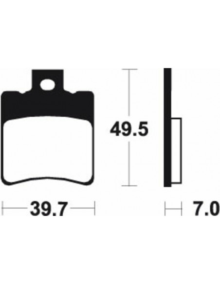 Plaquettes de frein TECNIUM Scooter organique - ME225
