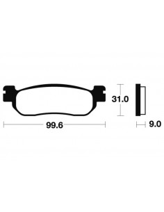 Plaquettes de frein TECNIUM Scooter organique - ME228 2