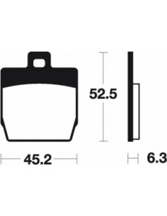 Plaquettes de frein TECNIUM Scooter organique - ME231 2