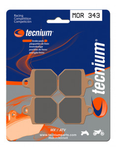 Plaquettes de frein TECNIUM Racing MX/Quad métal fritté - MOR343