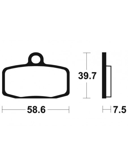 Plaquettes de frein TECNIUM Racing MX/Quad métal fritté - MOR385