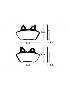 Plaquettes de frein TECNIUM Performance métal fritté - MF326 2
