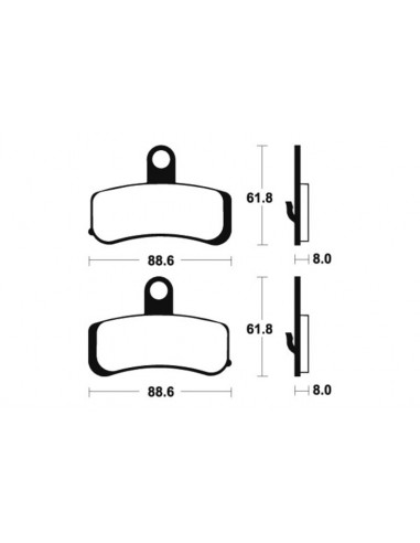 Plaquettes de frein TECNIUM Performance métal fritté - MF353