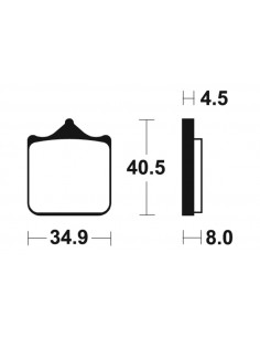Plaquettes de frein TECNIUM Performance métal fritté - MF370 2