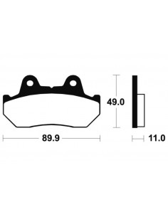 Plaquettes de frein TECNIUM Performance métal fritté - MF42 2