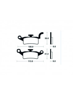 Plaquettes de frein TECNIUM Scooter organique - ME376 2