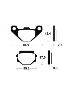 Plaquettes de frein TECNIUM Scooter organique - ME46 2