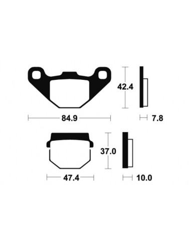 Plaquettes de frein TECNIUM Scooter organique - ME48