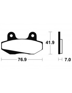Plaquettes de frein TECNIUM Scooter organique - ME51 2