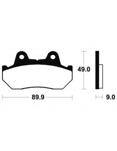 Plaquettes de frein TECNIUM Performance métal fritté - MF72 2