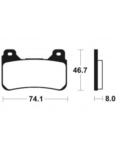 Plaquettes de frein TECNIUM Racing métal fritté carbone - MCR309 2