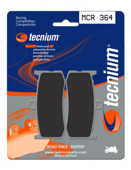 Plaquettes de frein TECNIUM Racing métal fritté carbone - MCR364
