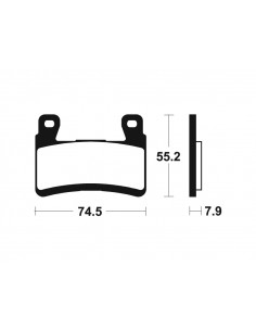 Plaquettes de frein TECNIUM Racing métal fritté carbone - MCR394 2