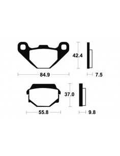 Plaquettes de frein TECNIUM route organique - MA86 2