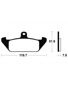 Plaquettes de frein TECNIUM route organique - MA94 2