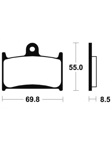 Plaquettes de frein TECNIUM Racing métal fritté carbone - MCR124