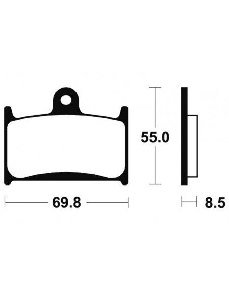 Plaquettes de frein TECNIUM Racing métal fritté carbone - MCR124