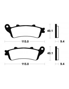 Plaquettes de frein TECNIUM Performance métal fritté - MR222 2