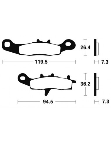 Plaquettes de frein TECNIUM MX/Quad métal fritté - MO226