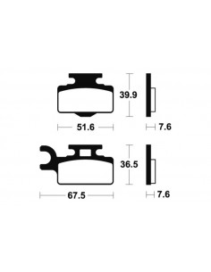 Plaquettes de frein TECNIUM MX/Quad métal fritté - MO252 2