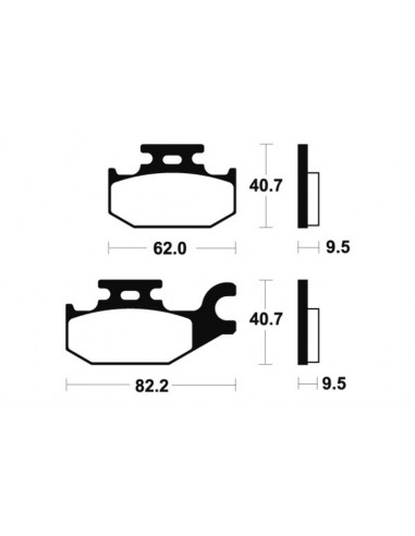 Plaquettes de frein TECNIUM MX/Quad métal fritté - MO254